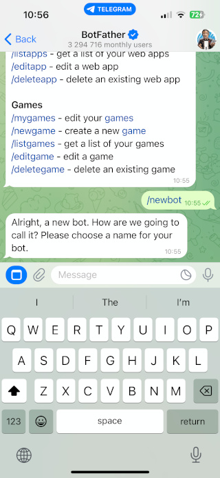 BotFather New Bot