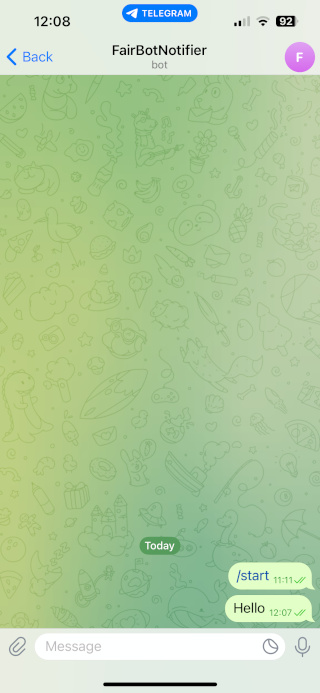 Telegram Bot Hello