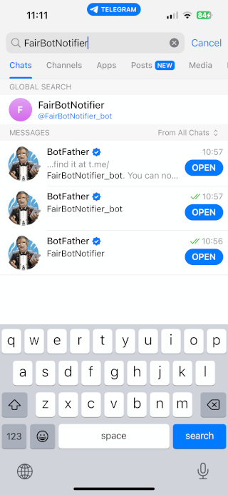 Telegram Bot Search